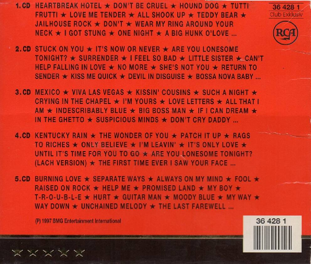 Elvis Presley The 100 Top Hits Collection : Box Back